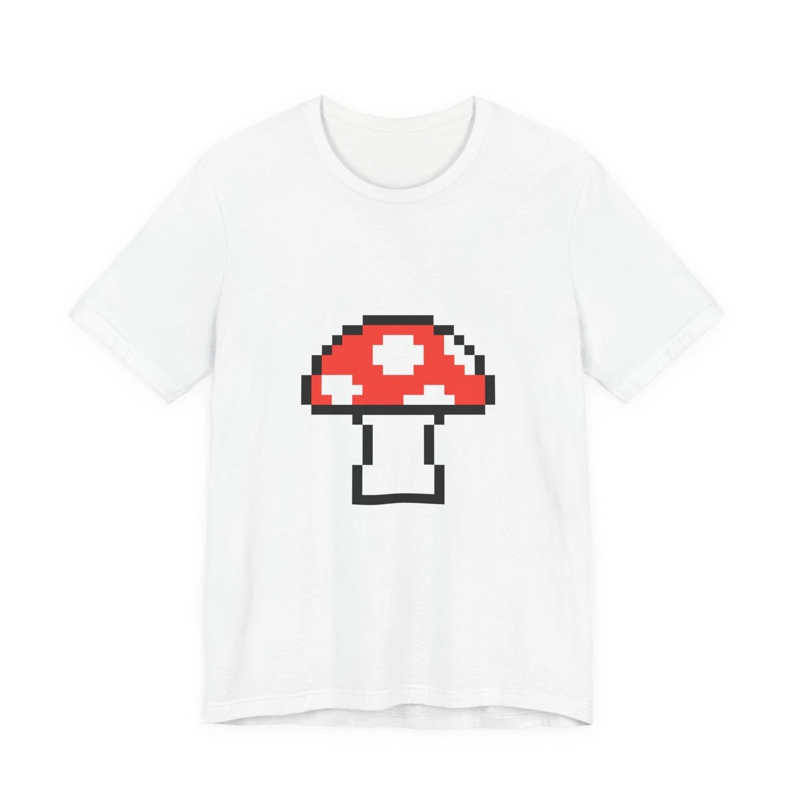Unisex Jersey Short Sleeve Tee Cute Retro 8-Bit Pixel Art Super Red Mushroom