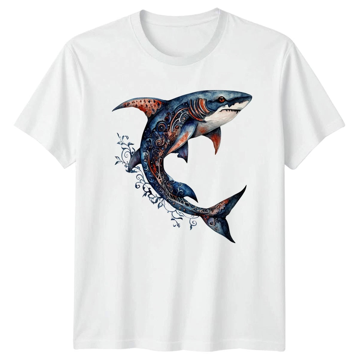 Gothic Shark T-Shirt Ocean Wildlife Gift For Him And Her