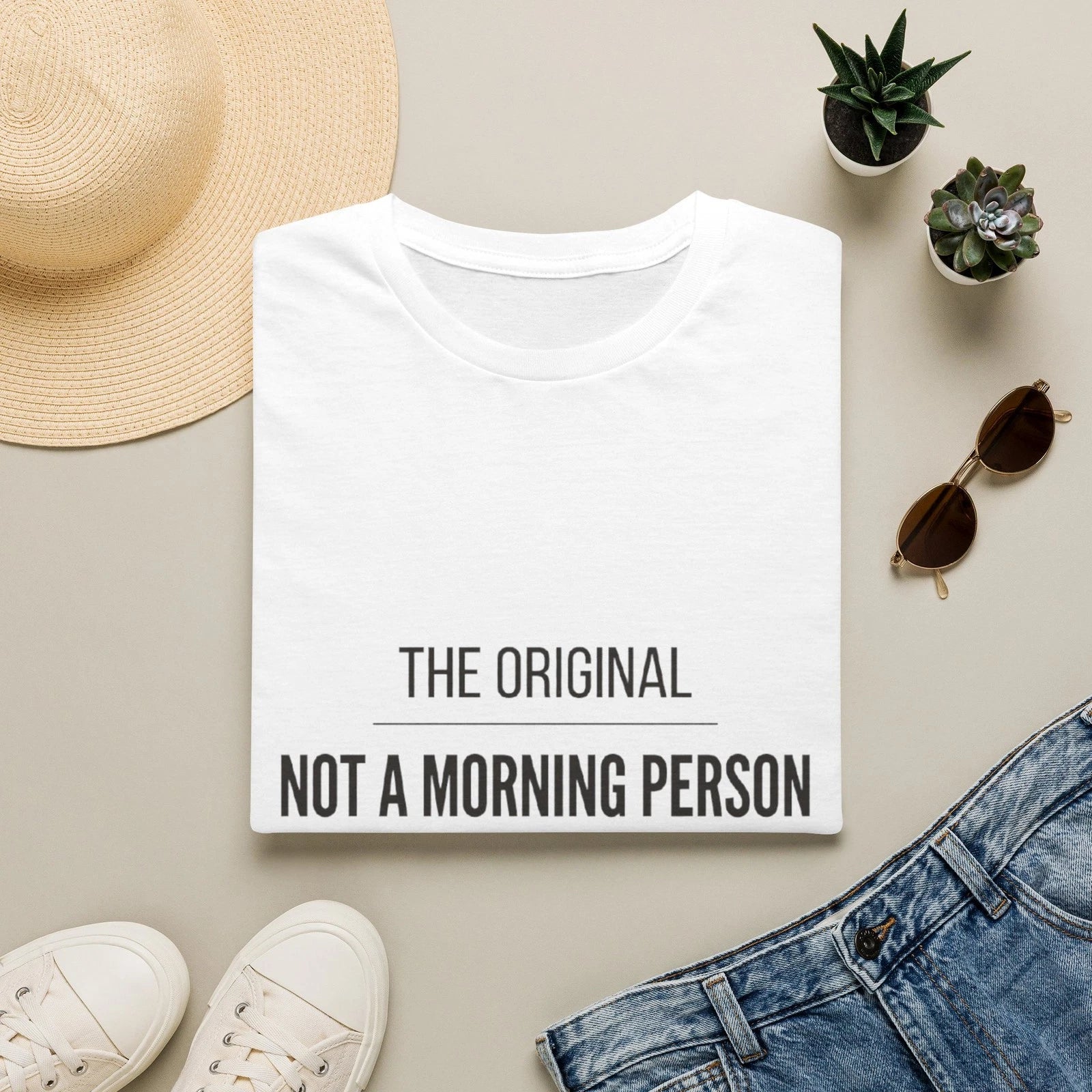 The Original Not a Morning Person T-Shirt Funny Quote Tee Gift