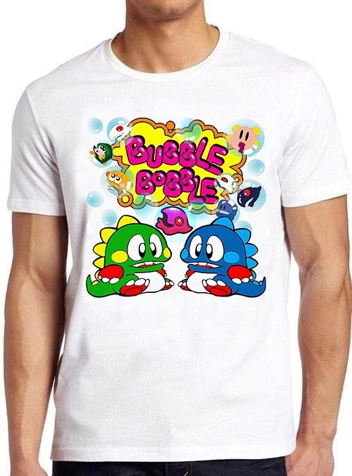 Bubble Bobble Game Amiga Online Gaming Meme Unisex Funny Gift Tee T Shirt 1040