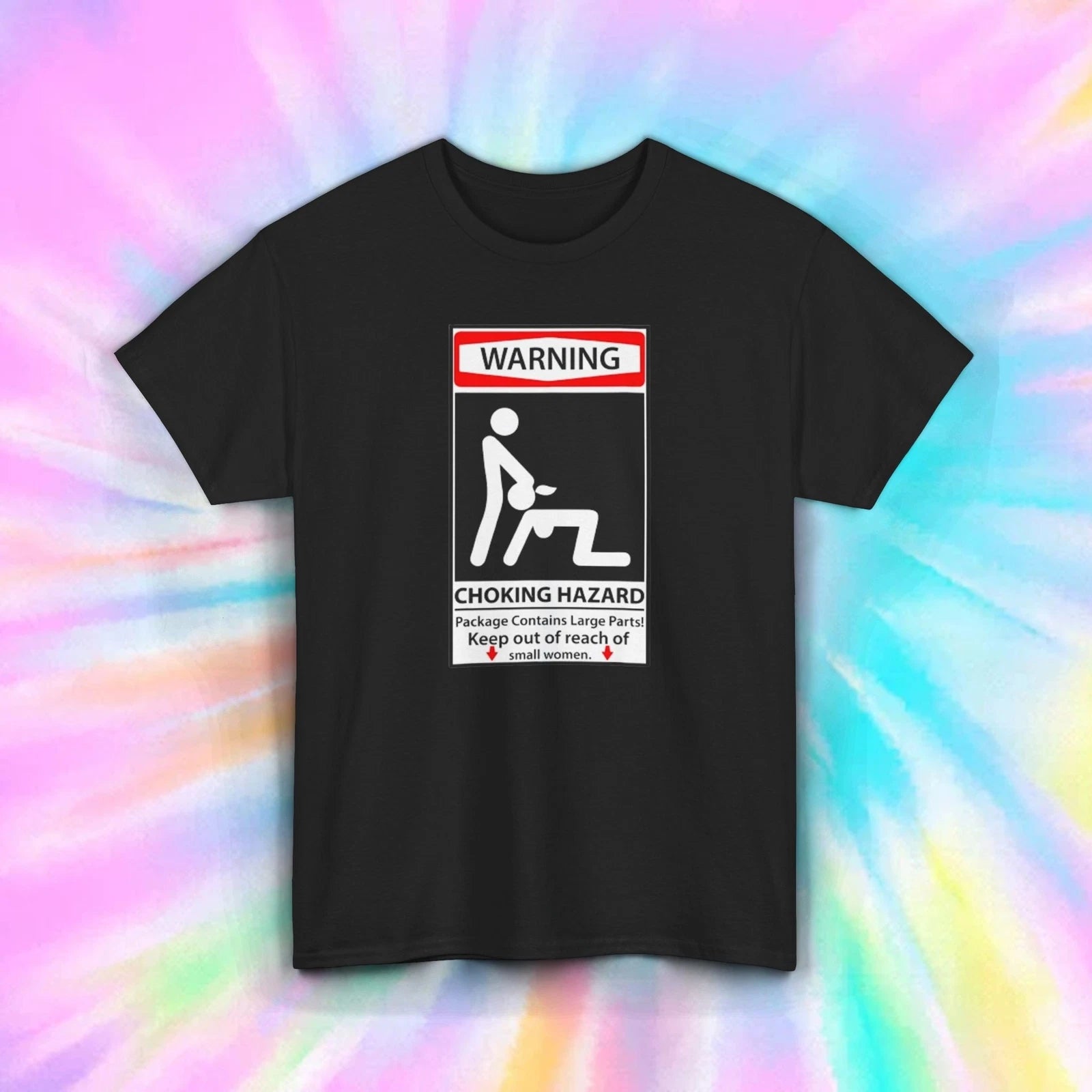 Warning Choking Hazard Funny T-Shirt S-5XL Adult Humor Graphic Tee Gift