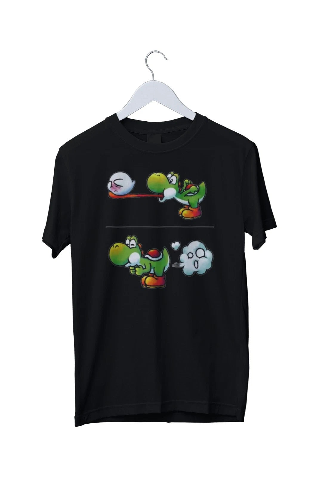 Farting Yoshi Cartoon Mens Graphic Print T-Shirt S M L XL 2 3 4 XL