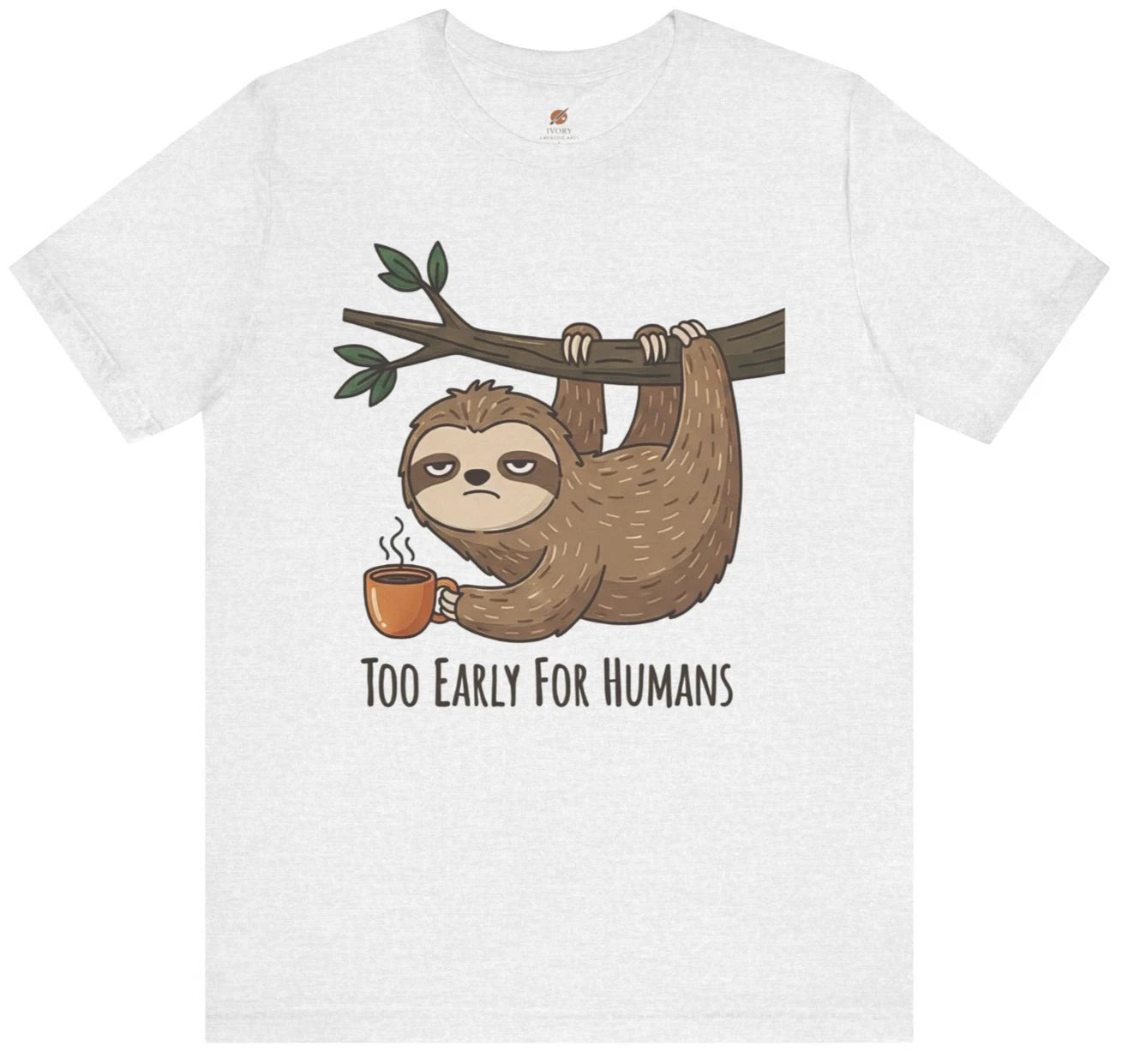 Funny Coffee Shirt Not a Morning Person Introvert Sloth Tee Office Funny Gift 01