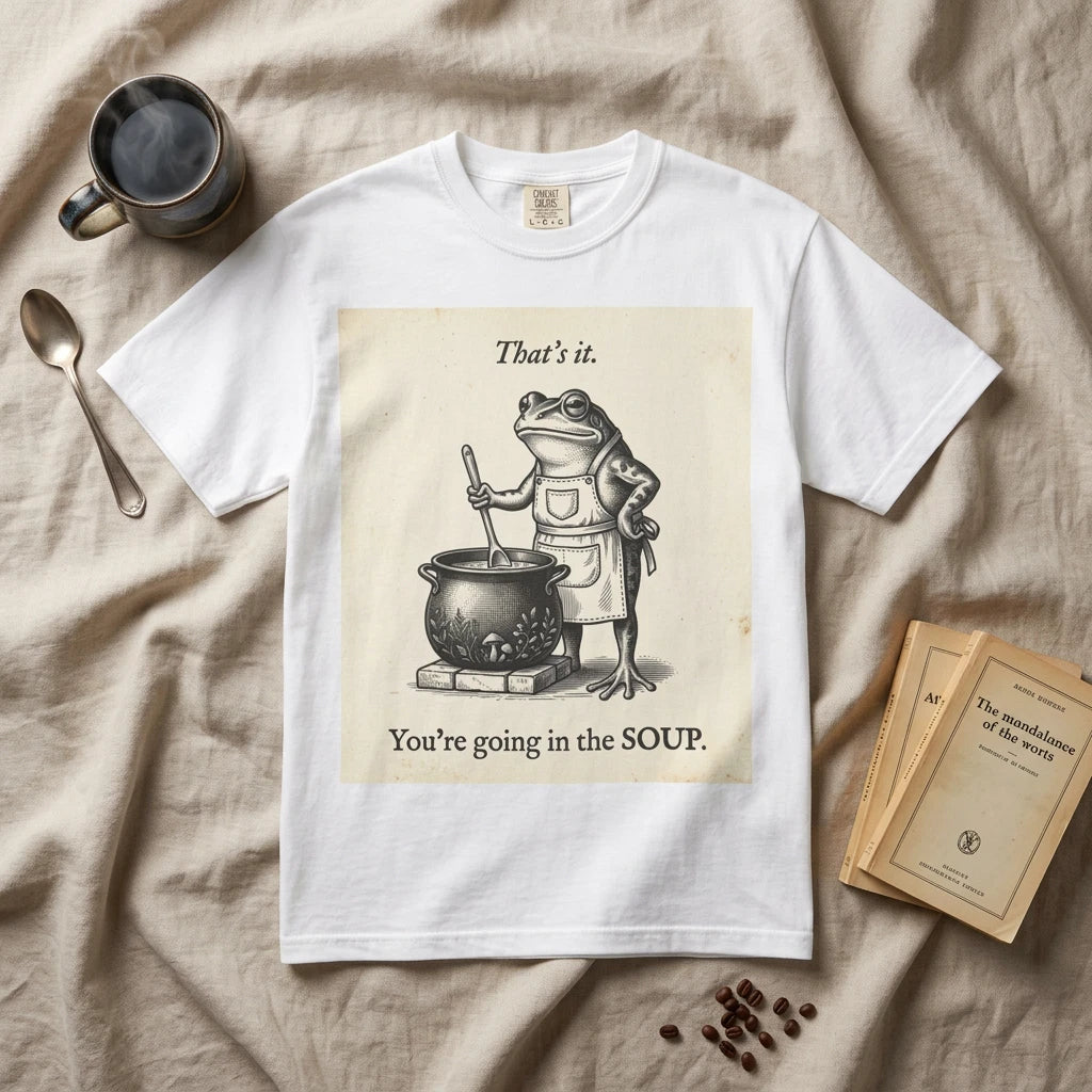 Frog T-Shirt | "You're Going in the Soup" Shirt |Clothing, Funny Animal Gift