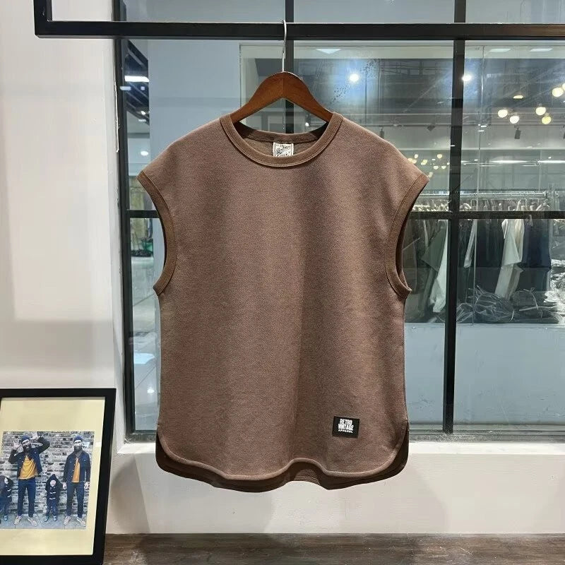 New Sports Fitness Vest For Men T-shirt Loose Sleeveless Sweatshirt M L XL-5XL
