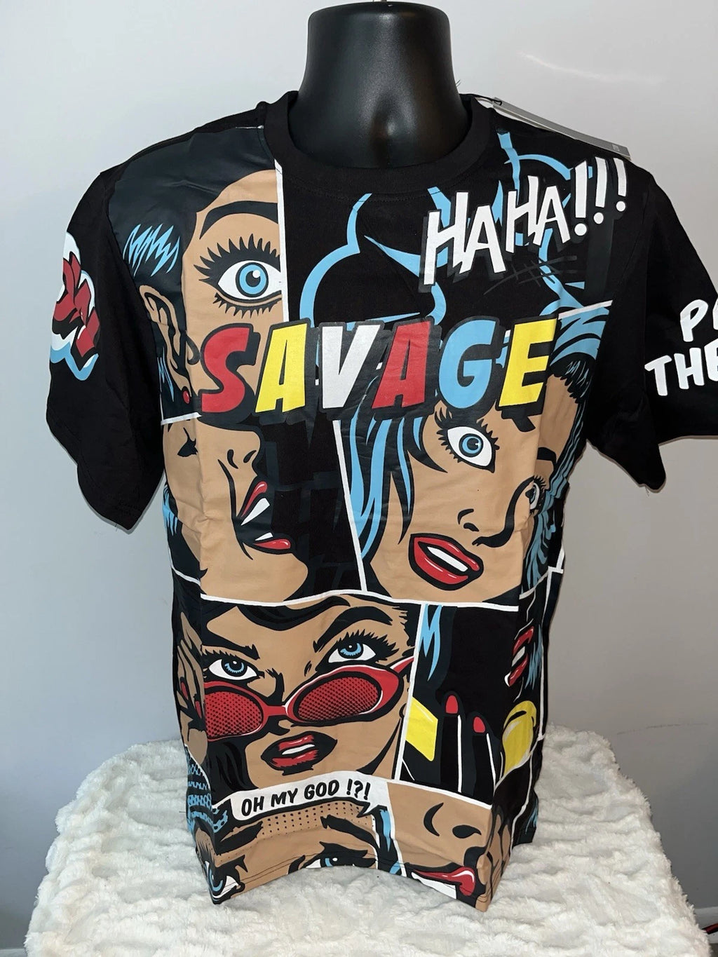 CONTENDER MENS STREETWEAR SAVAGE COMIC POP ART GRAPHIC ECKO T-SHIRT XL NWT $50