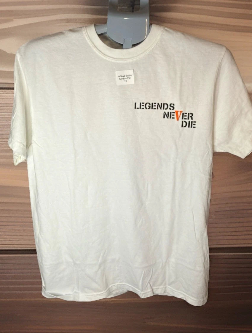 New-Juice WRLD x VLONE Butterfly Shirt-999 Club-Legends Never Die-White Sze Med