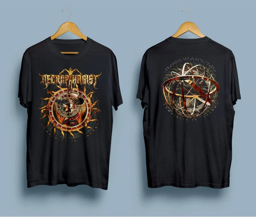 Collection Necrophagist Band Tour Heavy Cotton 2 Sides Black T Shirt