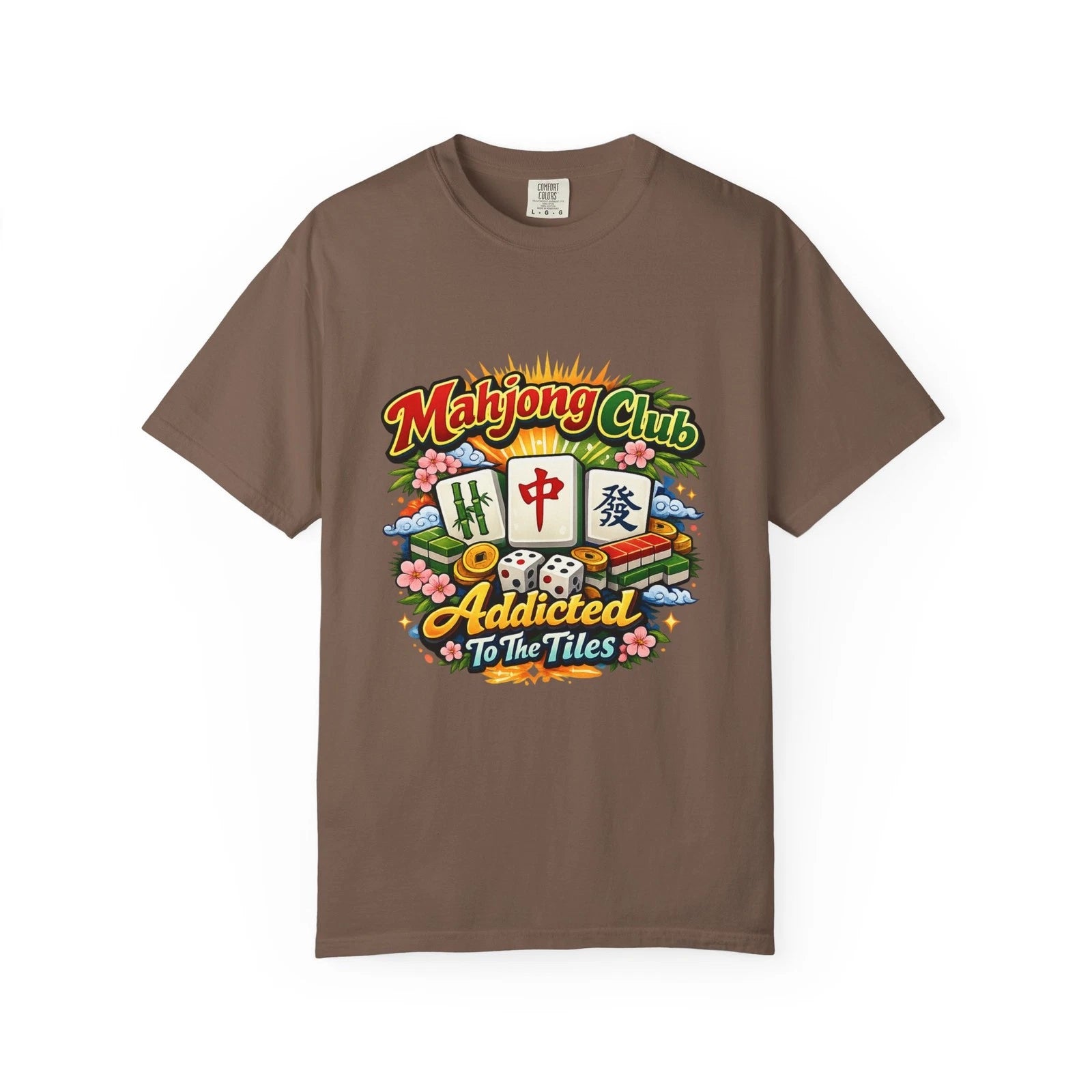 Mahjong Club Addicted to the Tiles T-shirt | Mahjong Graphic Tee