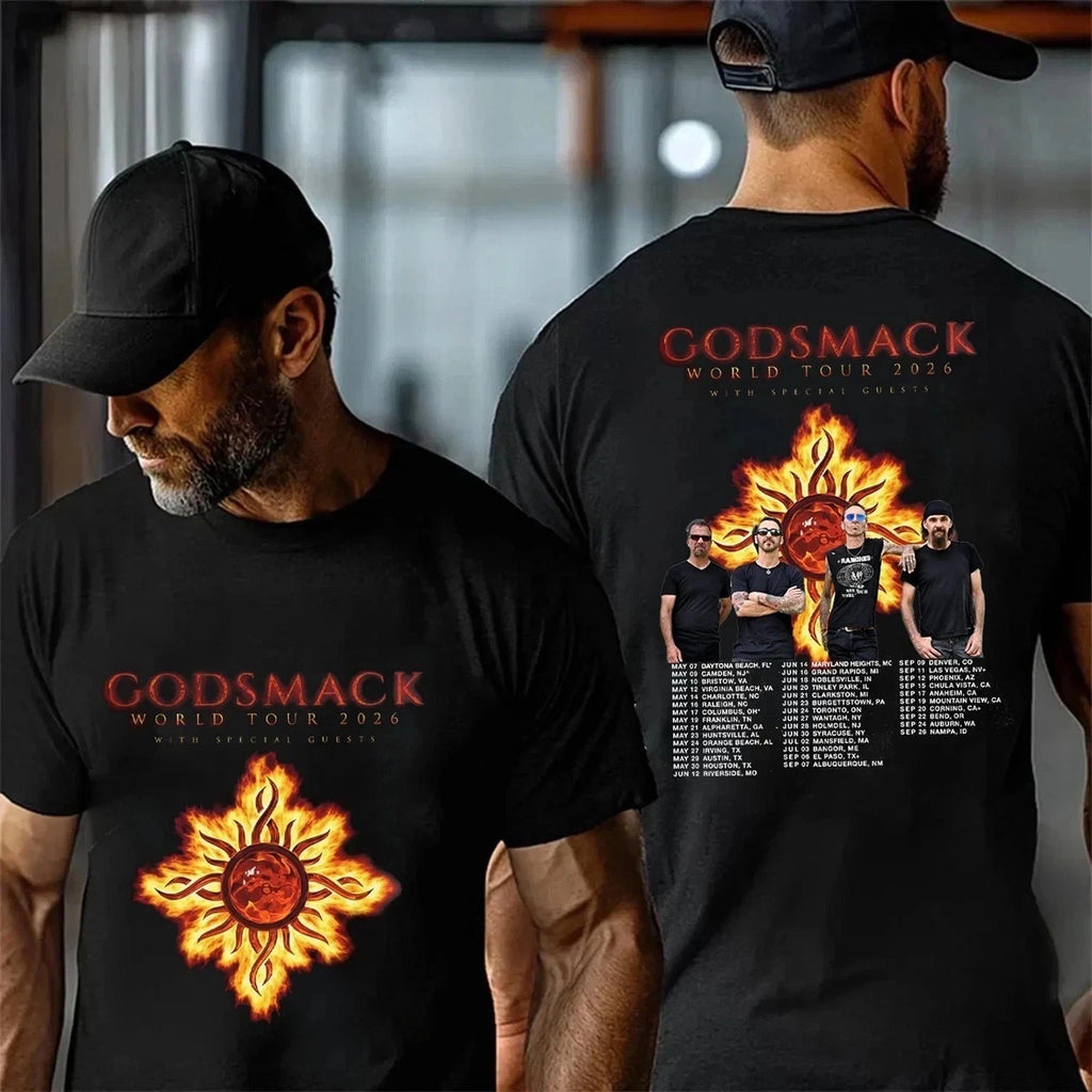 Godsmack 'The Rise of Rock World Tour 2026' Dates T-shirt
