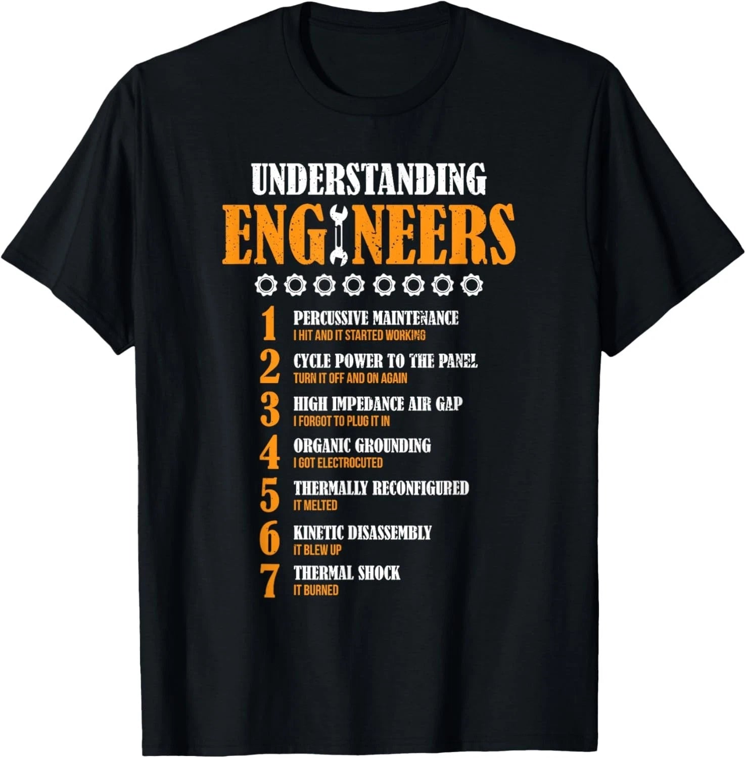 Understanding Engineers Lists Funny Engineer T-Shirt