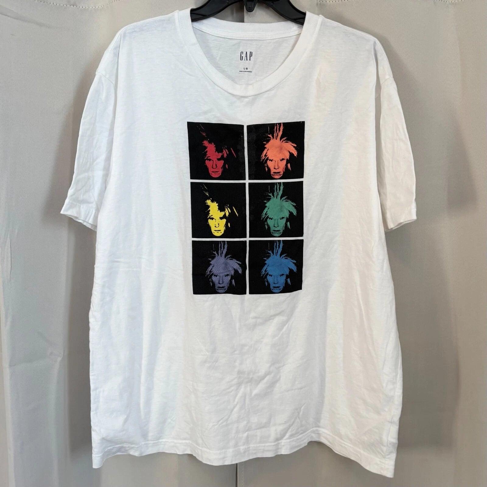 Gap Mens Shirt Oversized Large Andy Warhol Graphic Print Pop Art Y2K 18106x