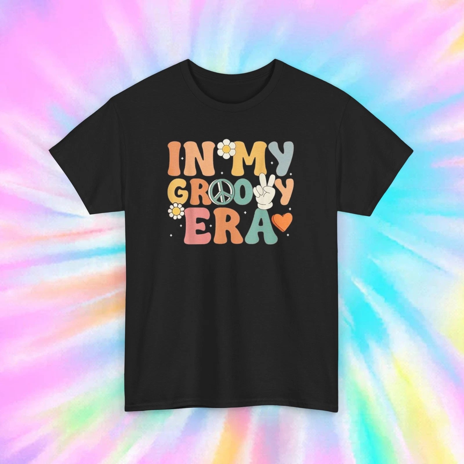 In My Groovy ERA Shirt | Hippie 70s Peace Love Flower Heart | S-5XL