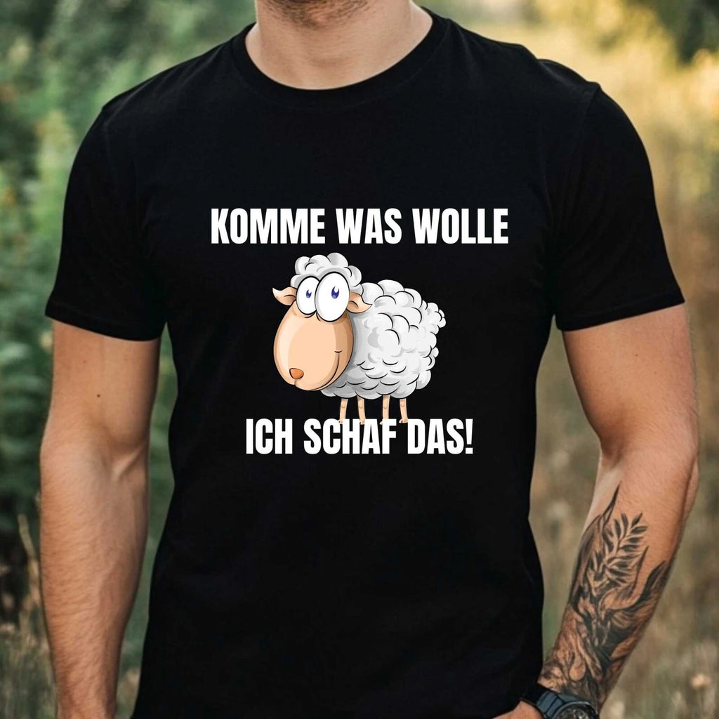 Mens Funny Sheep Motif Cotton T-Shirt Size XS to 5XL