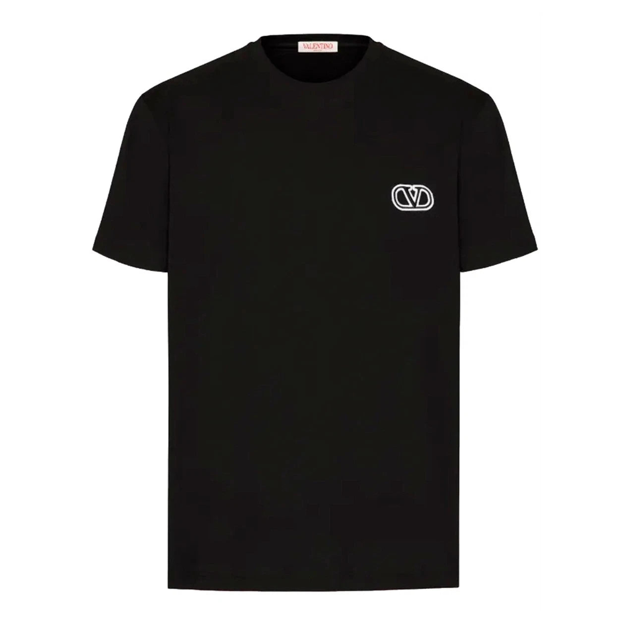 VALENTINO Garavani VLogo Signature T-Shirt Men Black Color Cotton Size 2XL