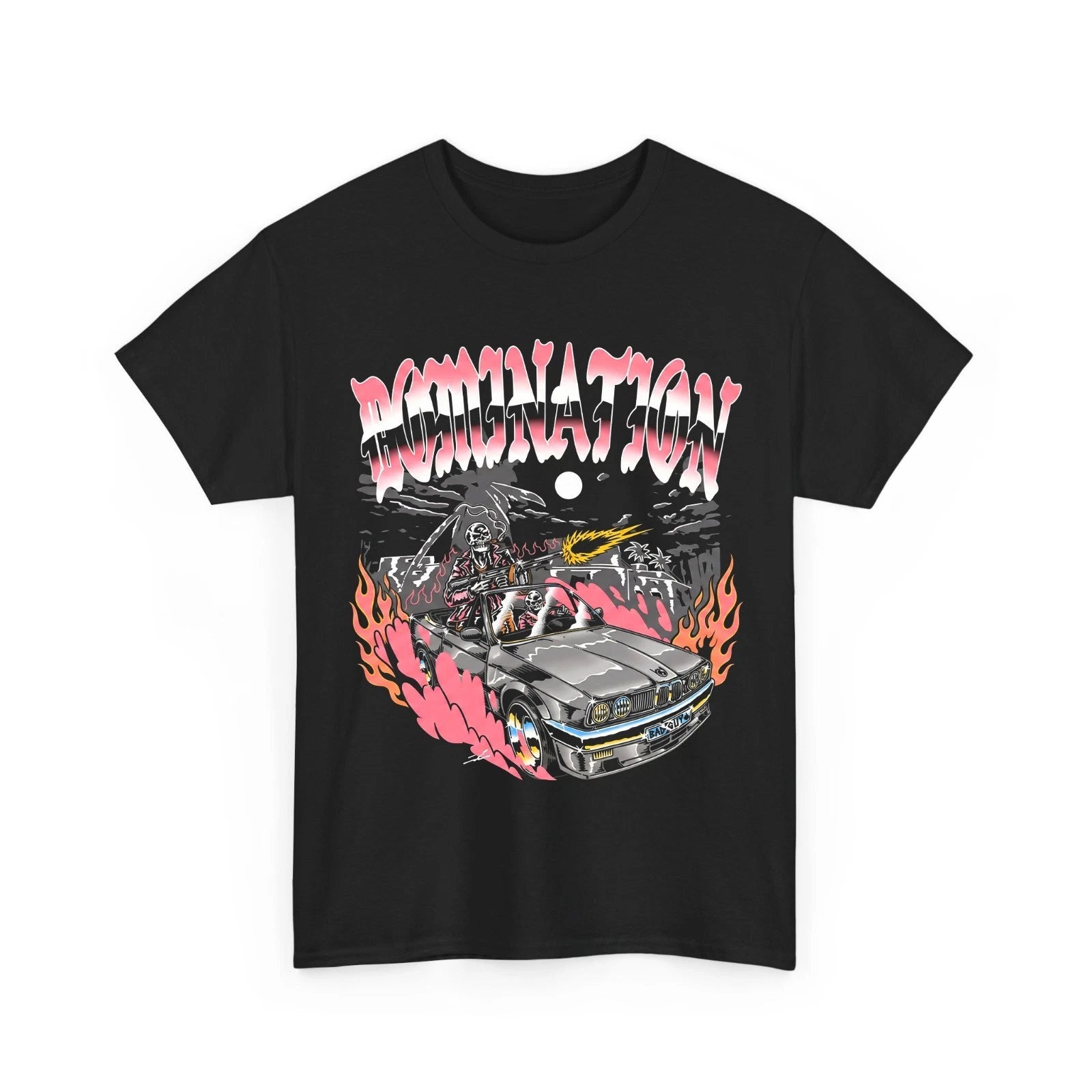 Domination Skeleton Car Streetwear Graphic Tee