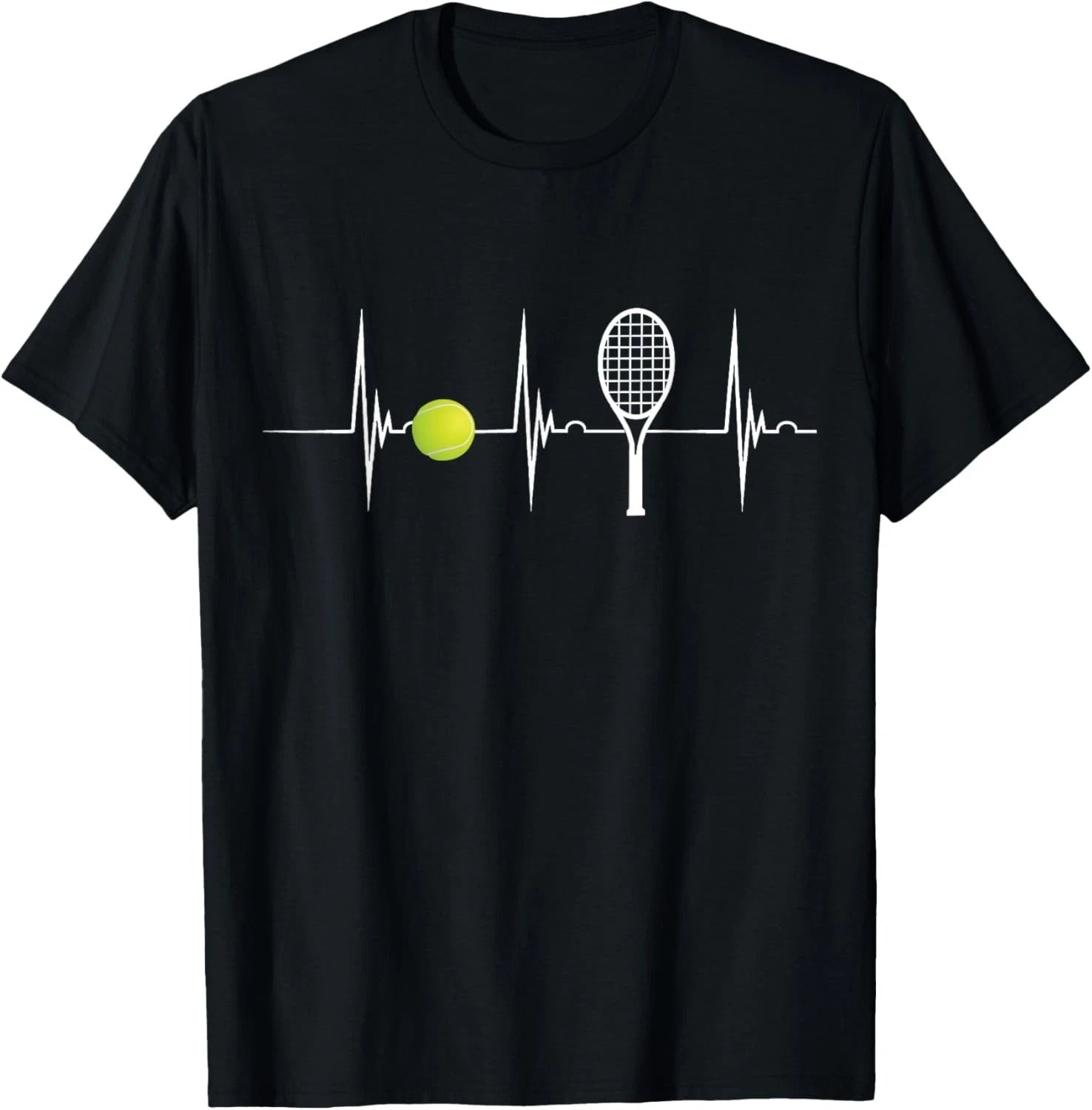 Tennis Lover Tennis Heartbeat EKG Pulse Racket Sport Gift Unisex T-Shirt