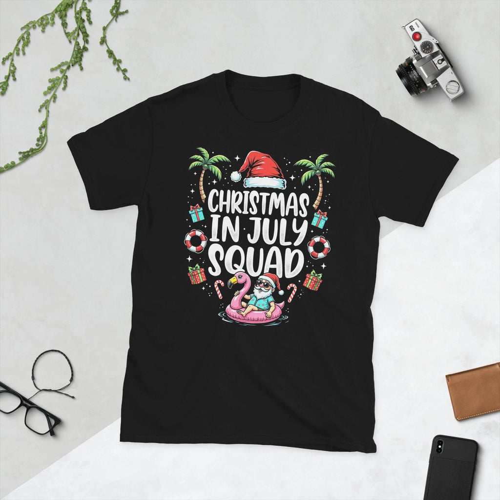 Christmas In July 2025 Squad Summer Beach Vacation Xmas Cool T-Shirt