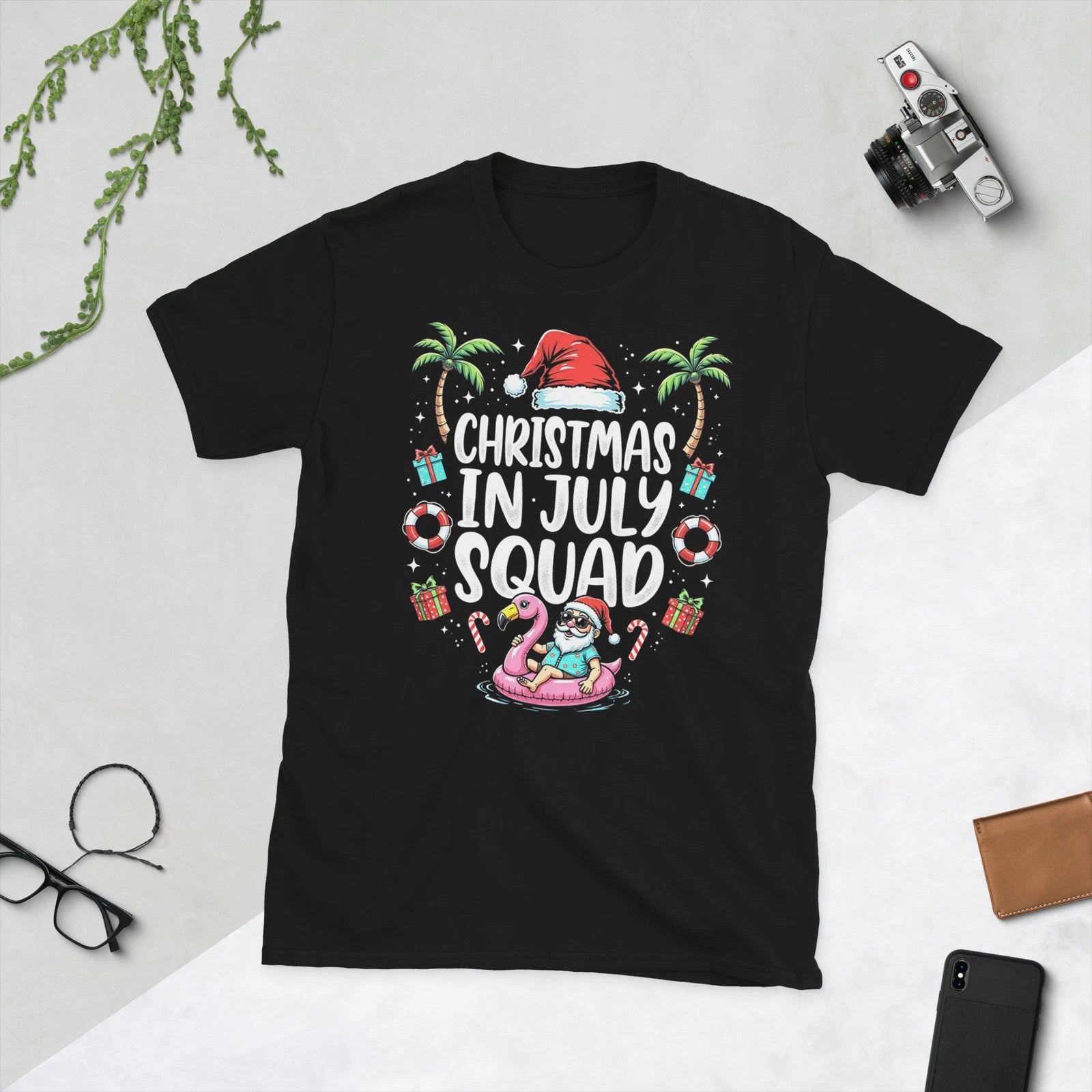 Christmas In July 2025 Squad Summer Beach Vacation Xmas Cool T-Shirt