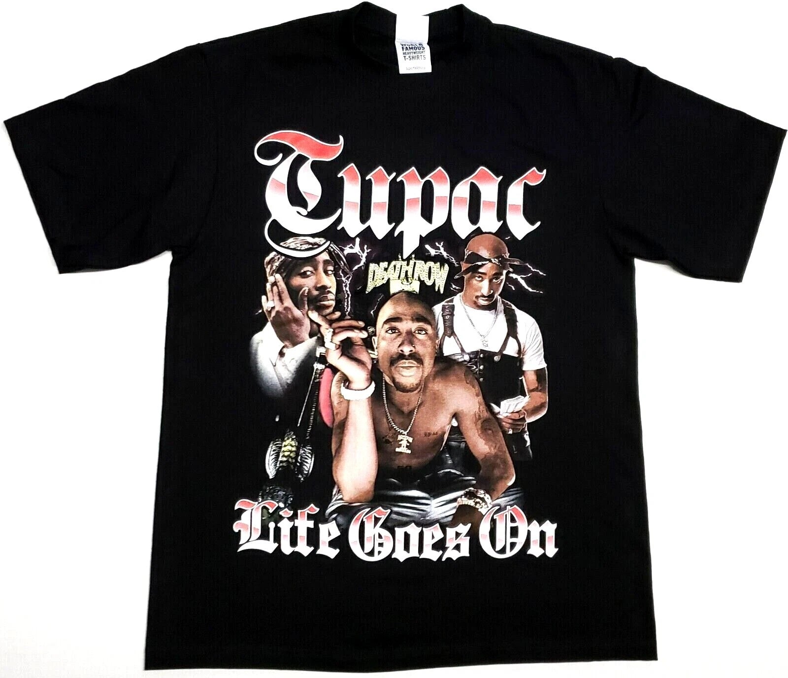 TUPAC SHAKUR T-shirt 2Pac Urban Streetwear Hip Hop Rap Men's Tee Black New