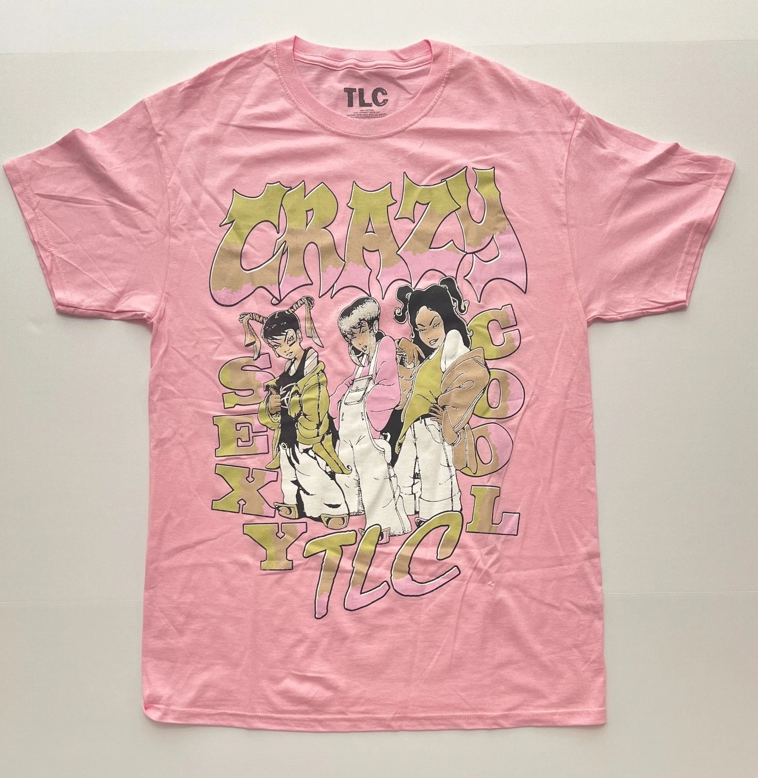 TLC CRAZY SEXY COOL Hip Hop Concert T-shirt Pink Colorway Size Medium