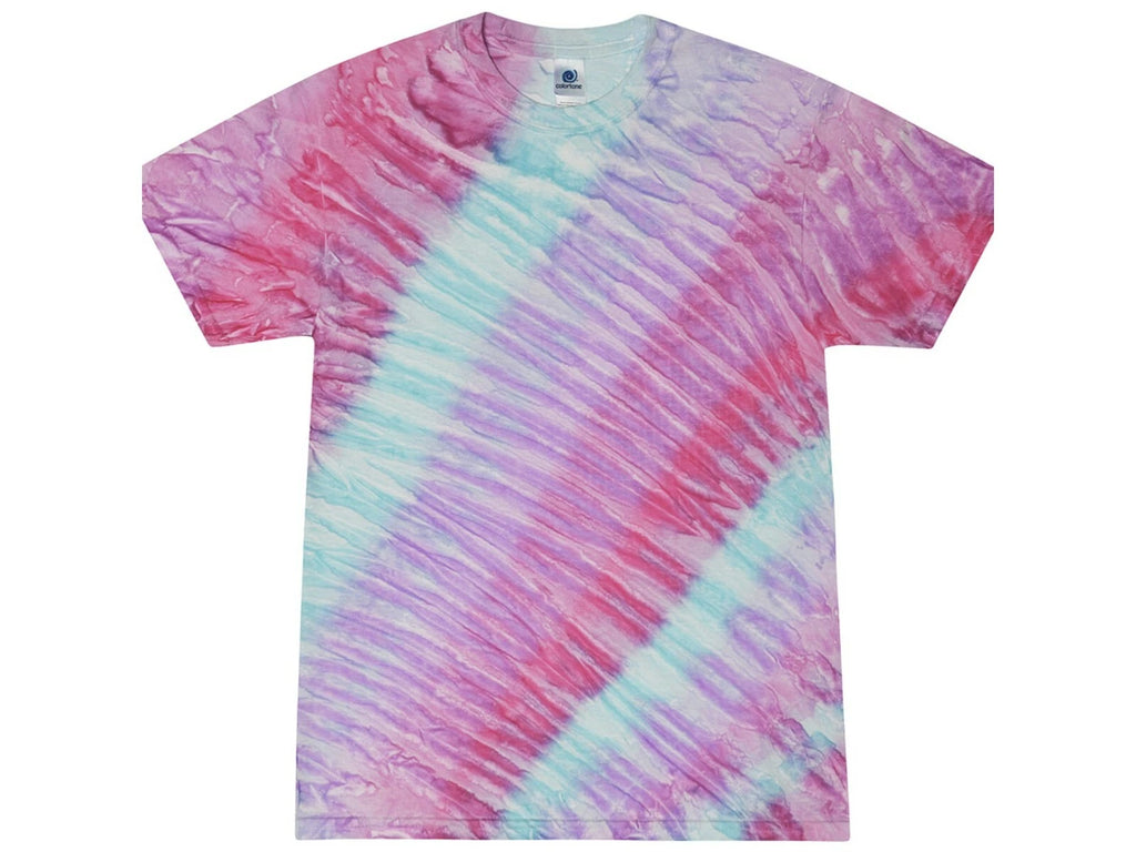 Colorful Blossom Lavender Turquoise Tie Dye T-Shirts Adult & Kids Cotton