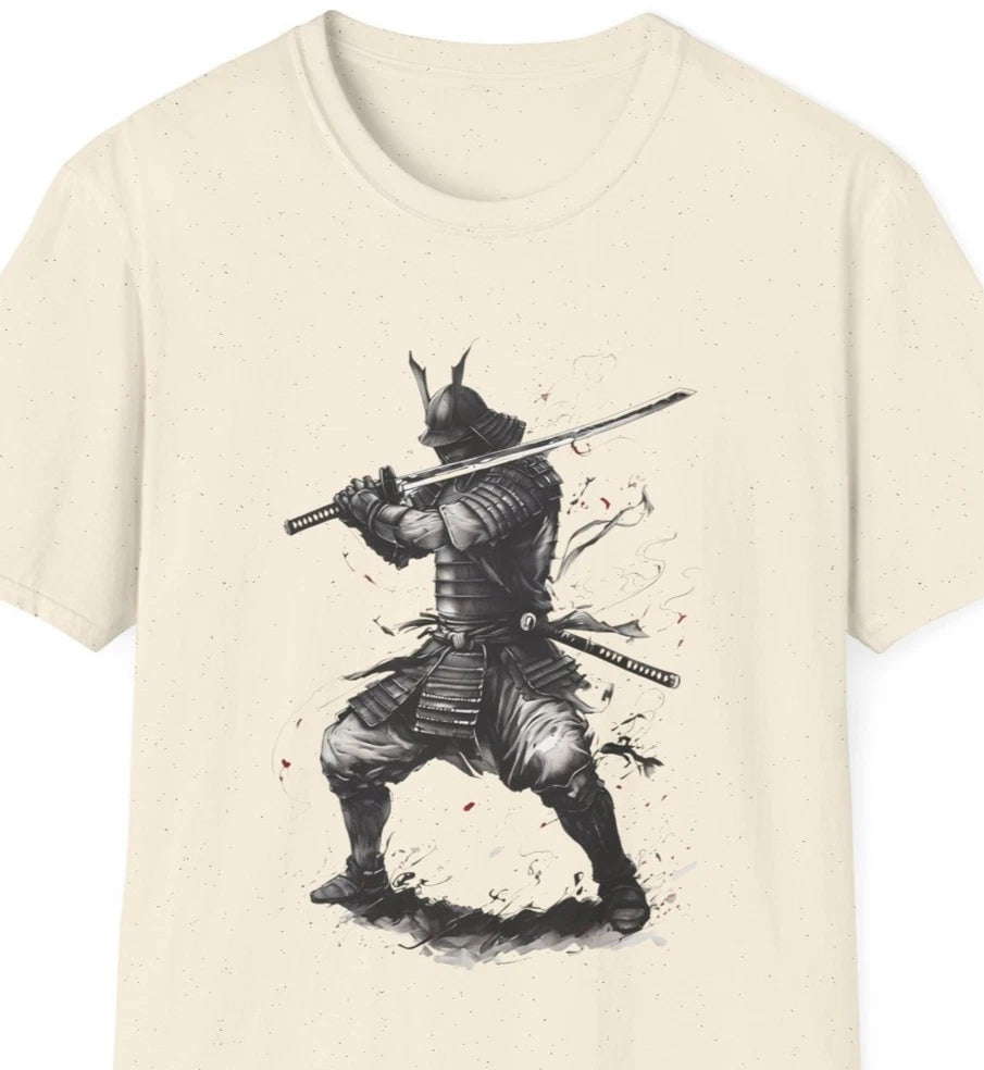 Samurai Warrior Art Tee | Unisex Softstyle T-Shirt, Gift for Martial Arts