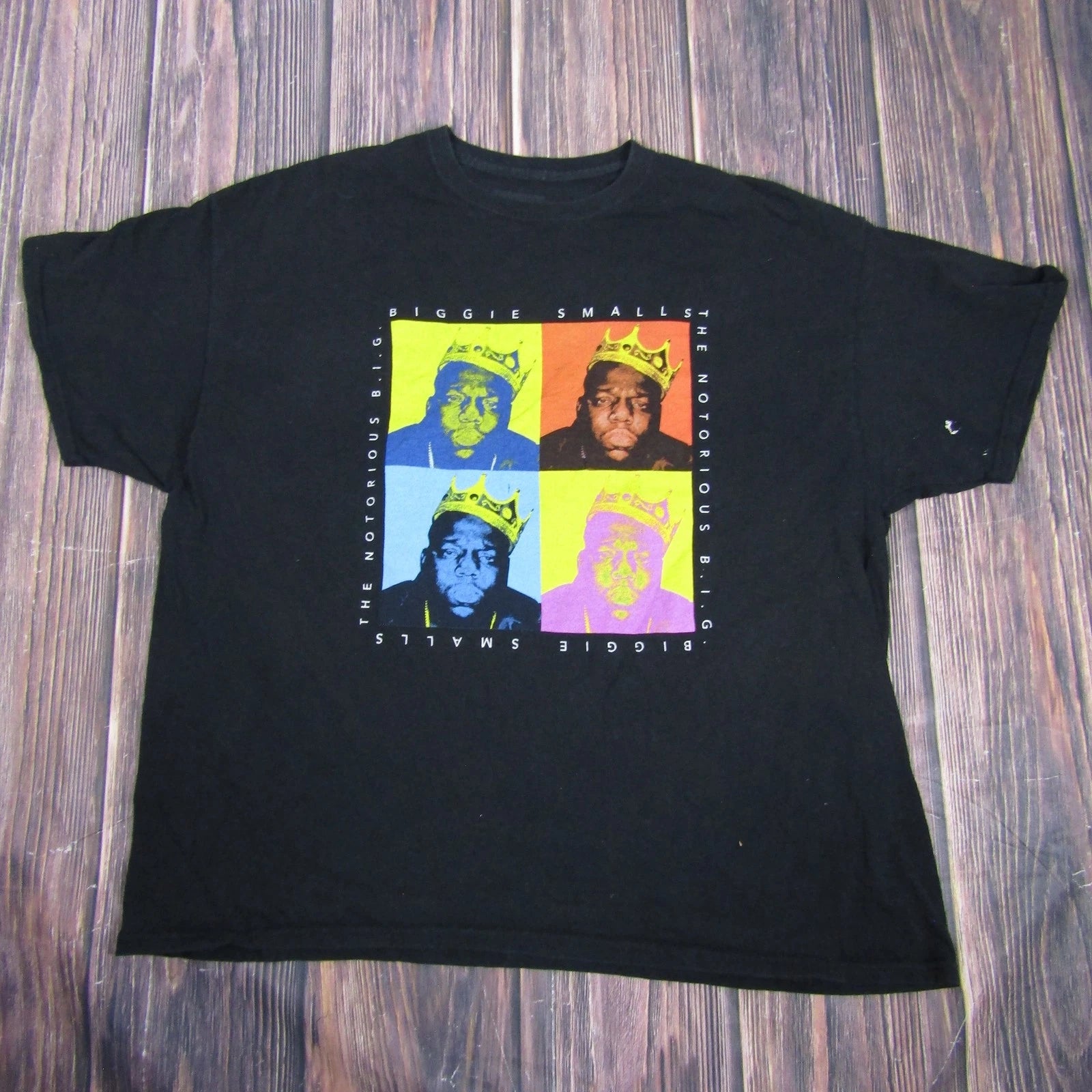Notorious BIG Biggie Smalls Shirt Mens 2XL Black Rap Hip Hop Pop Art Graphic Tee