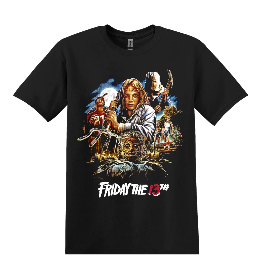 Friday The 13th Movie Horror T-Shirt Black S-3XL