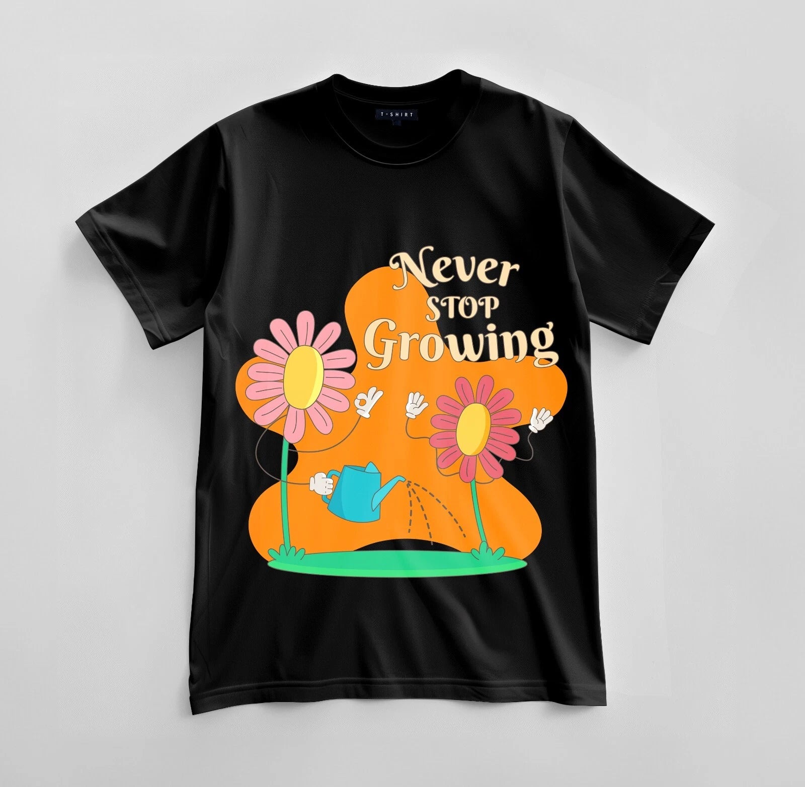 Custom Keep Growing Graphic T-shirt Design Unisex Jersey Short Sleeve Tee