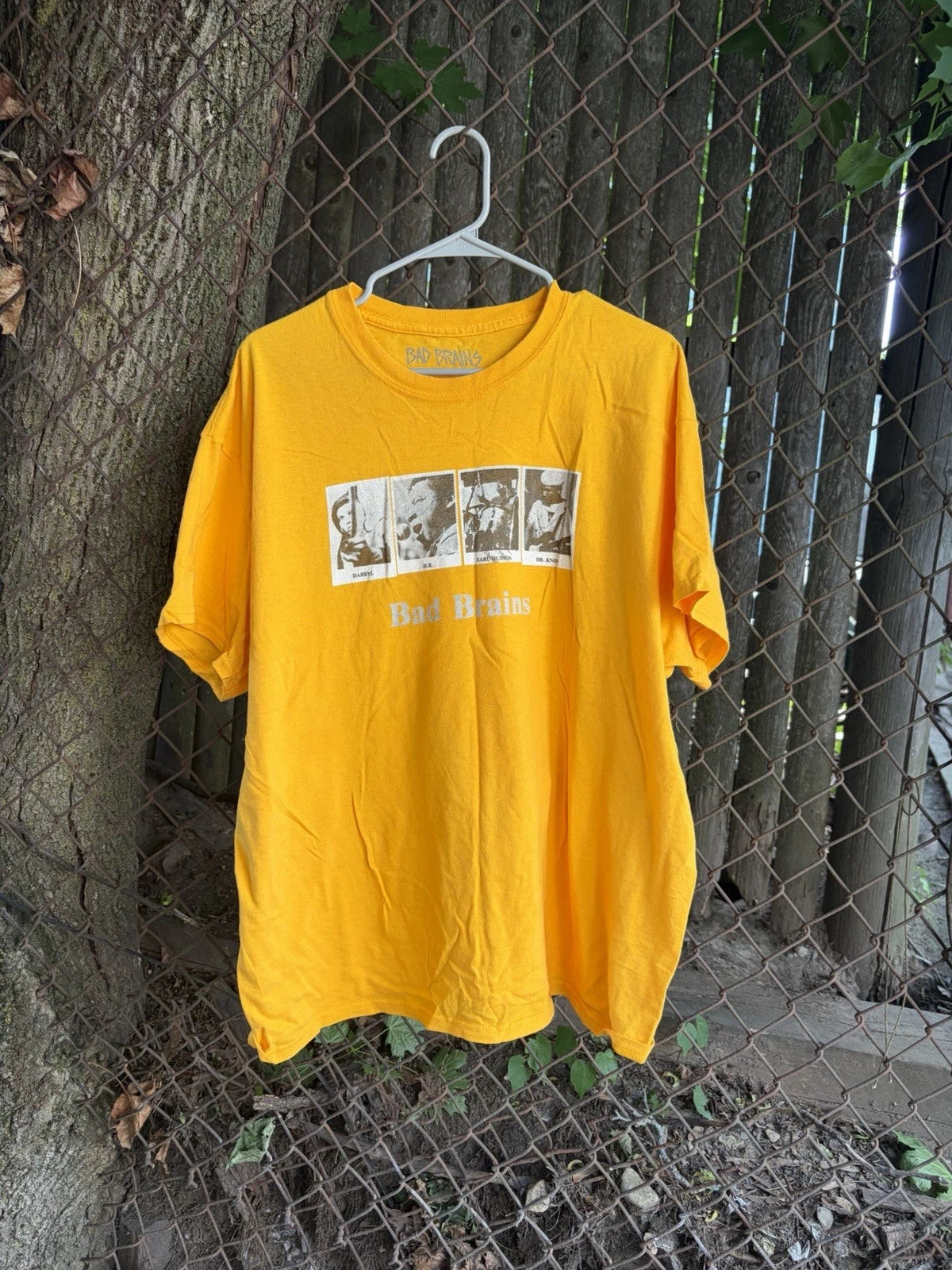Bad Brains Punk Band Unisex T-Shirt Rock, Size XL, Yellow