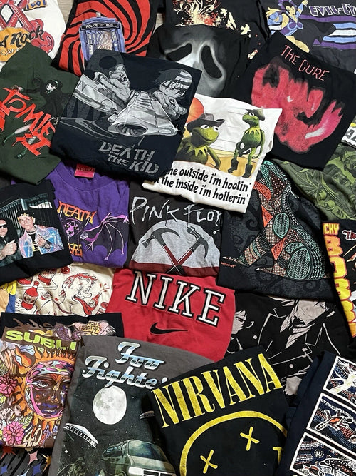 3 T-Shirt Lot Random Sports Bands Movies Art Skate Y2K Grunge Pop Culture Rap