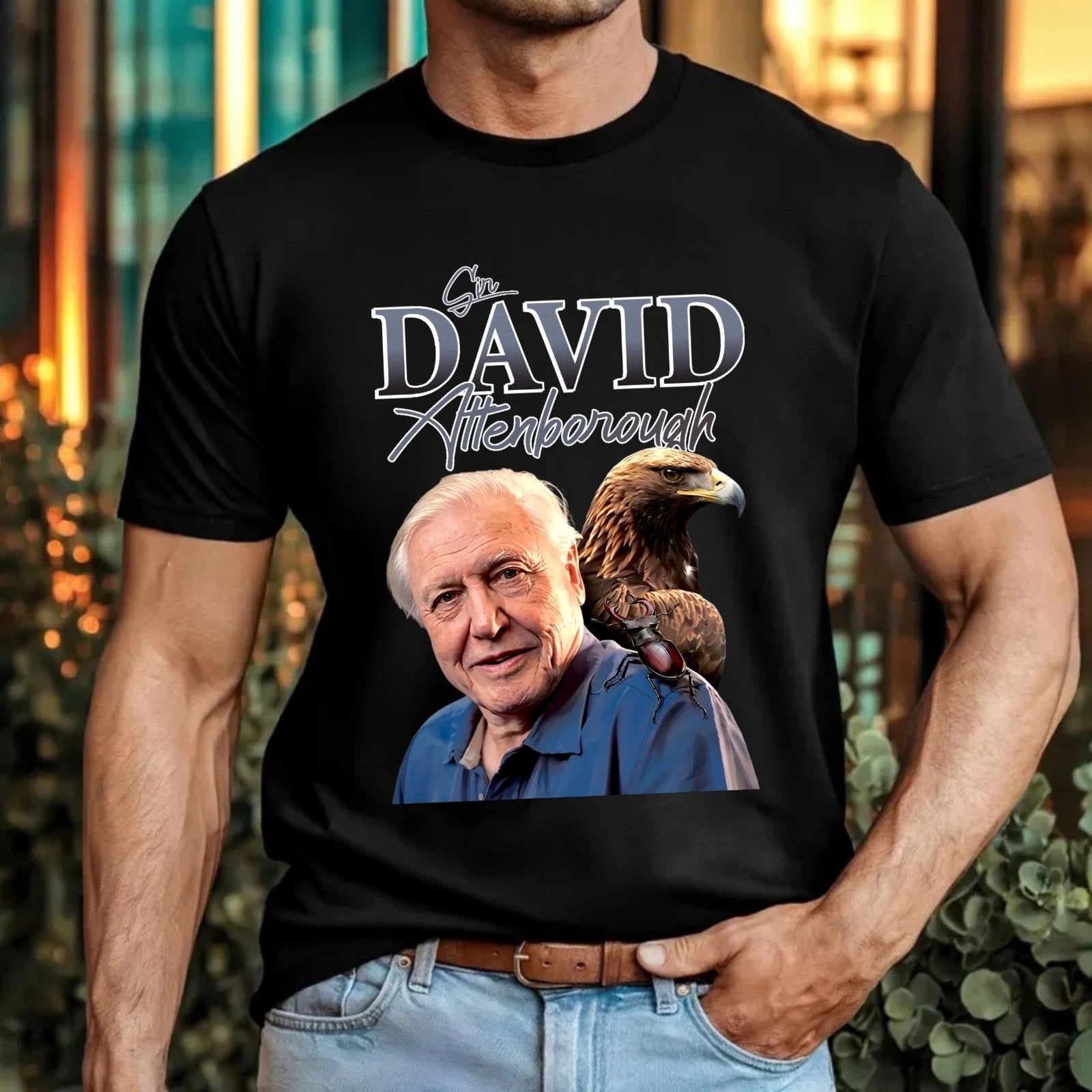 Sir David Attenborough T-Shirt Wildlife Nature Tribute Historian Fan Gift Top