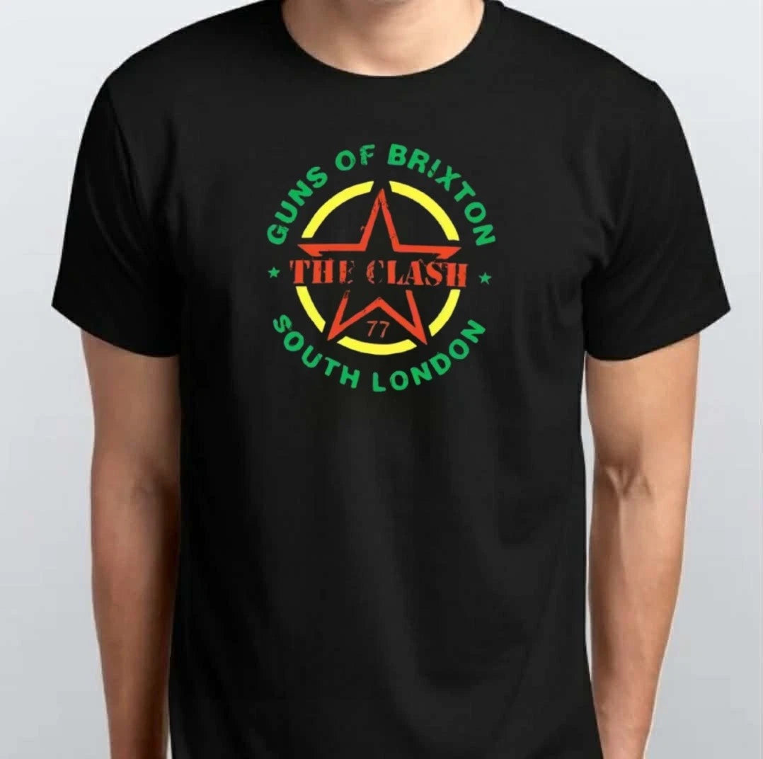 THE CLASH Guns Of Brixton South London Unisex T-SHIRT S M L XL XXL 3 4 XL Black