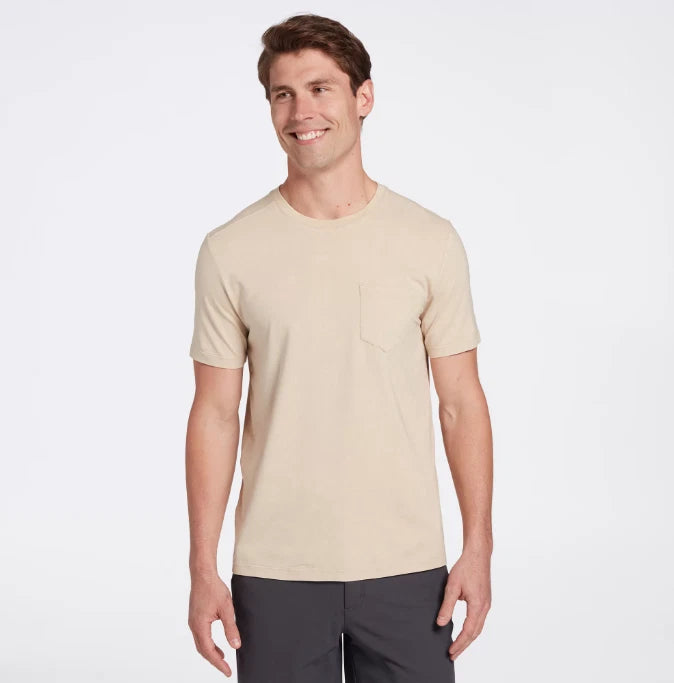 VRST Men's Essential Pocket Tee T-Shirt Stone Quarry (Beige) Small