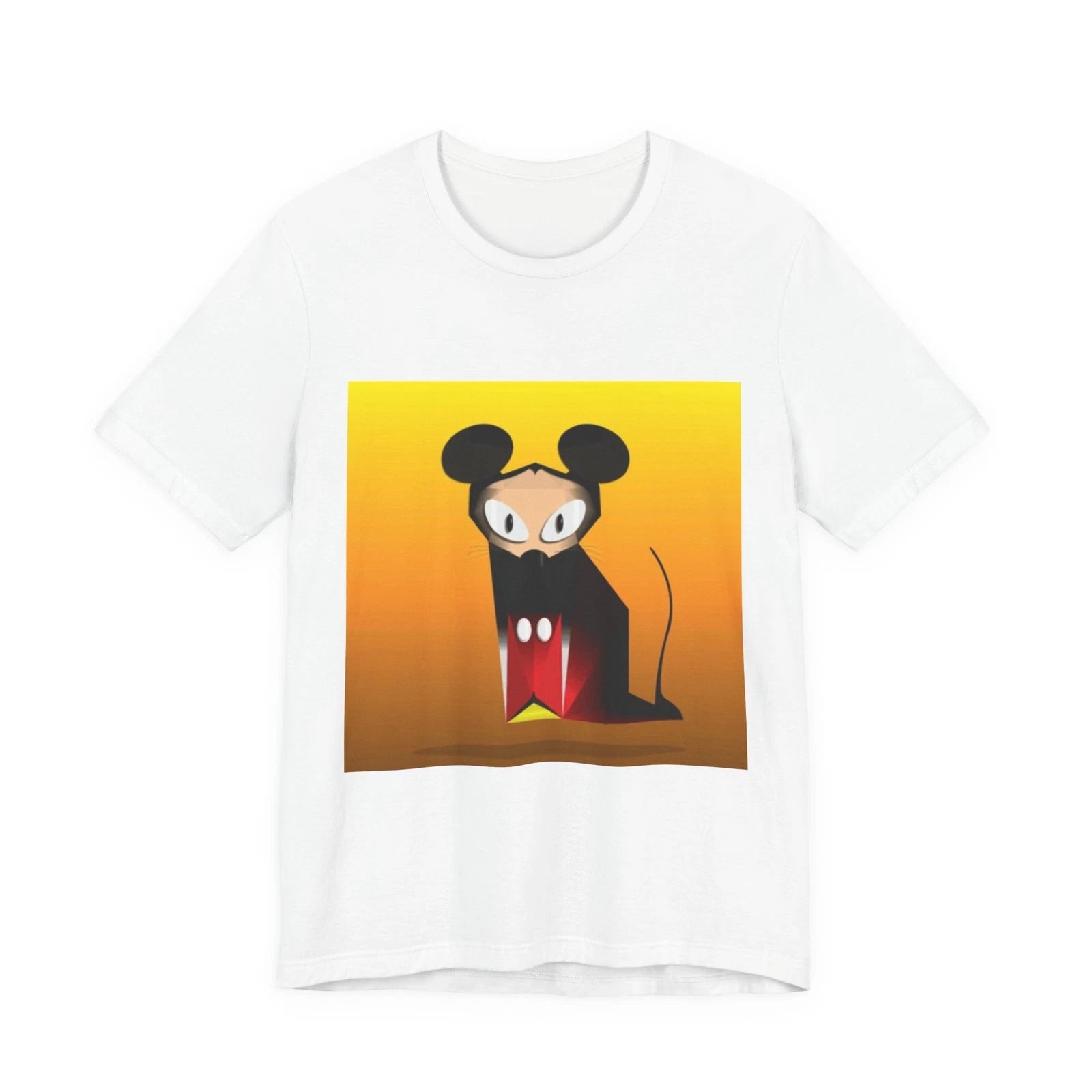 Mouse-Eared Cat illustration Tee | Whimsical Cartoon Cat T-Shirt