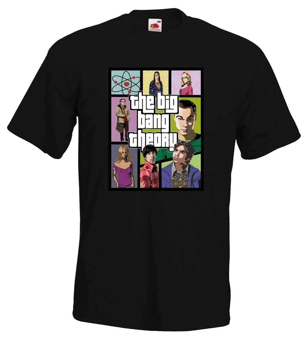 Youth Designz Big Bang Popart Men's T-Shirt Grand Logo Sheldon Theft Cooper Fun