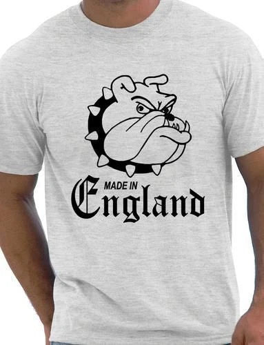Made In England T-Shirt - Bulldog Football Casual 80's Terraces MMA Tattoo Size