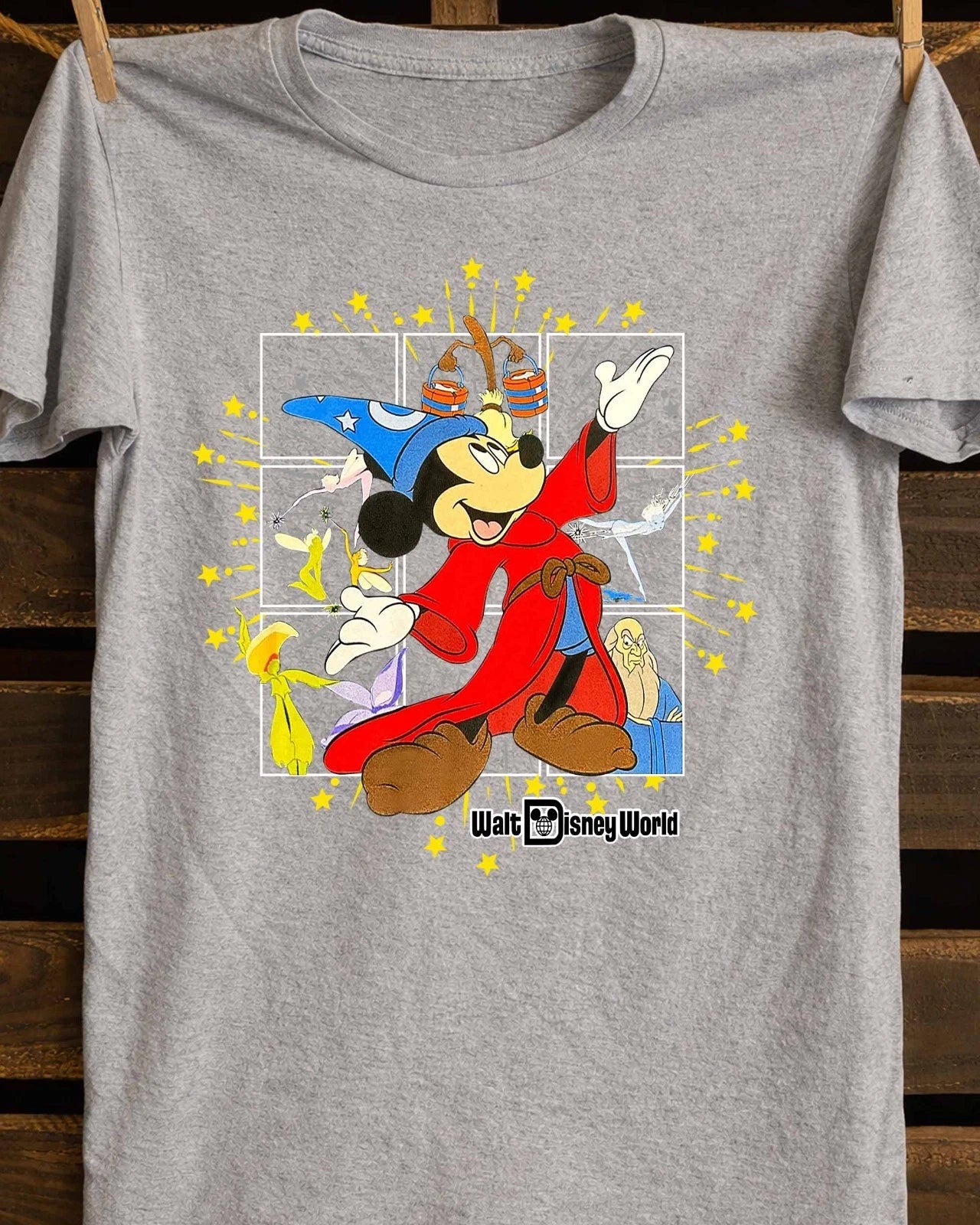 Walt Disney World Parks Sorcerer Mickey Mouse Fantasia Adult T-Shirt