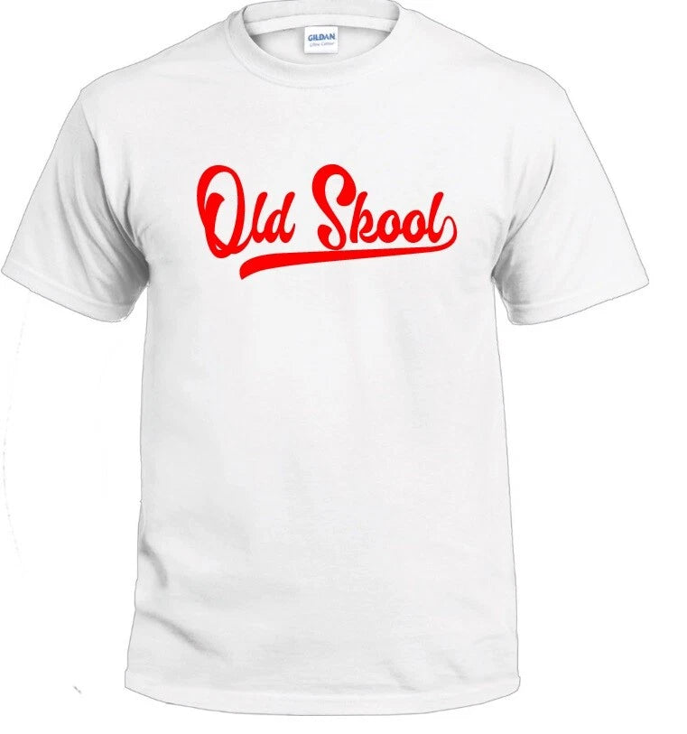 Old Skool Script Tail Shirt School Guys Men Rule Cool Tee All Size & Colors