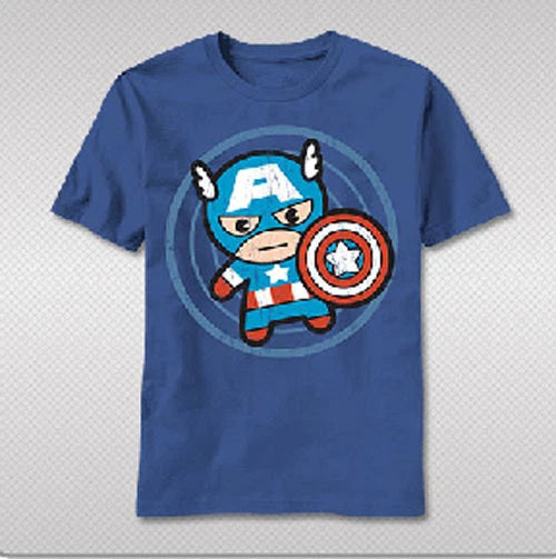 Marvel Kawaii Captain America T-shirt Licensed NEW