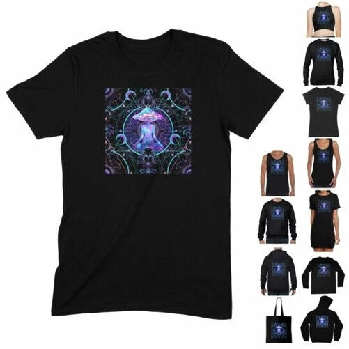 Magic Mushrooms Meditation Psychedelic T Shirt - Trippy Boho Hippie Hipster Yoga
