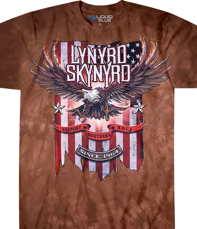 LYNYRD SKYNYRD-SUPPORT SOUTHERN ROCK-TIE DYE T-SHIRT M-L-XL-XXL  Zant