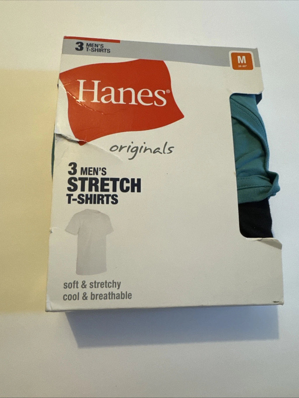 3 Men’s Hanes Stretch T Shirt Cool Breathable