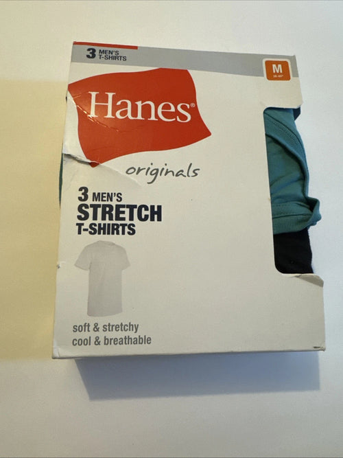 3 Men’s Hanes Stretch T Shirt Cool Breathable