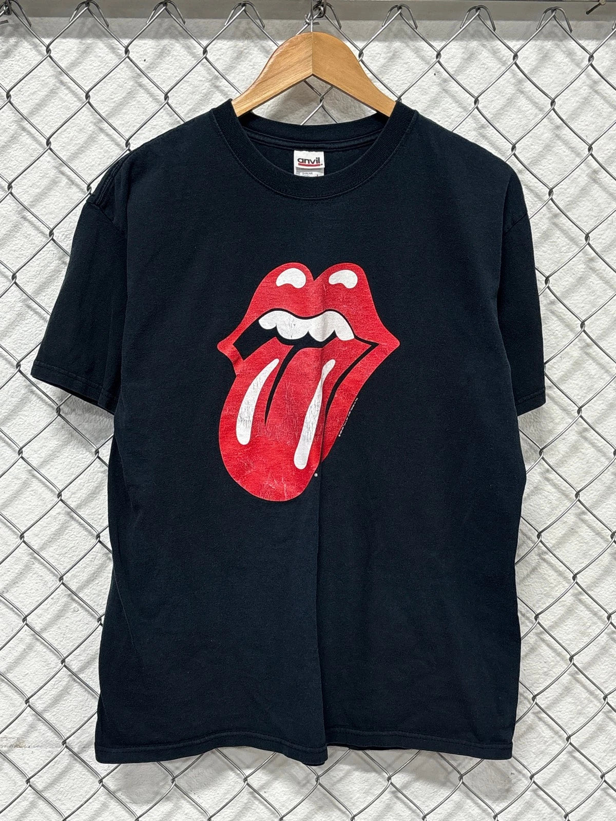 Vintage Y2K Rolling Stones Band Logo Graphic Tee Size Large
