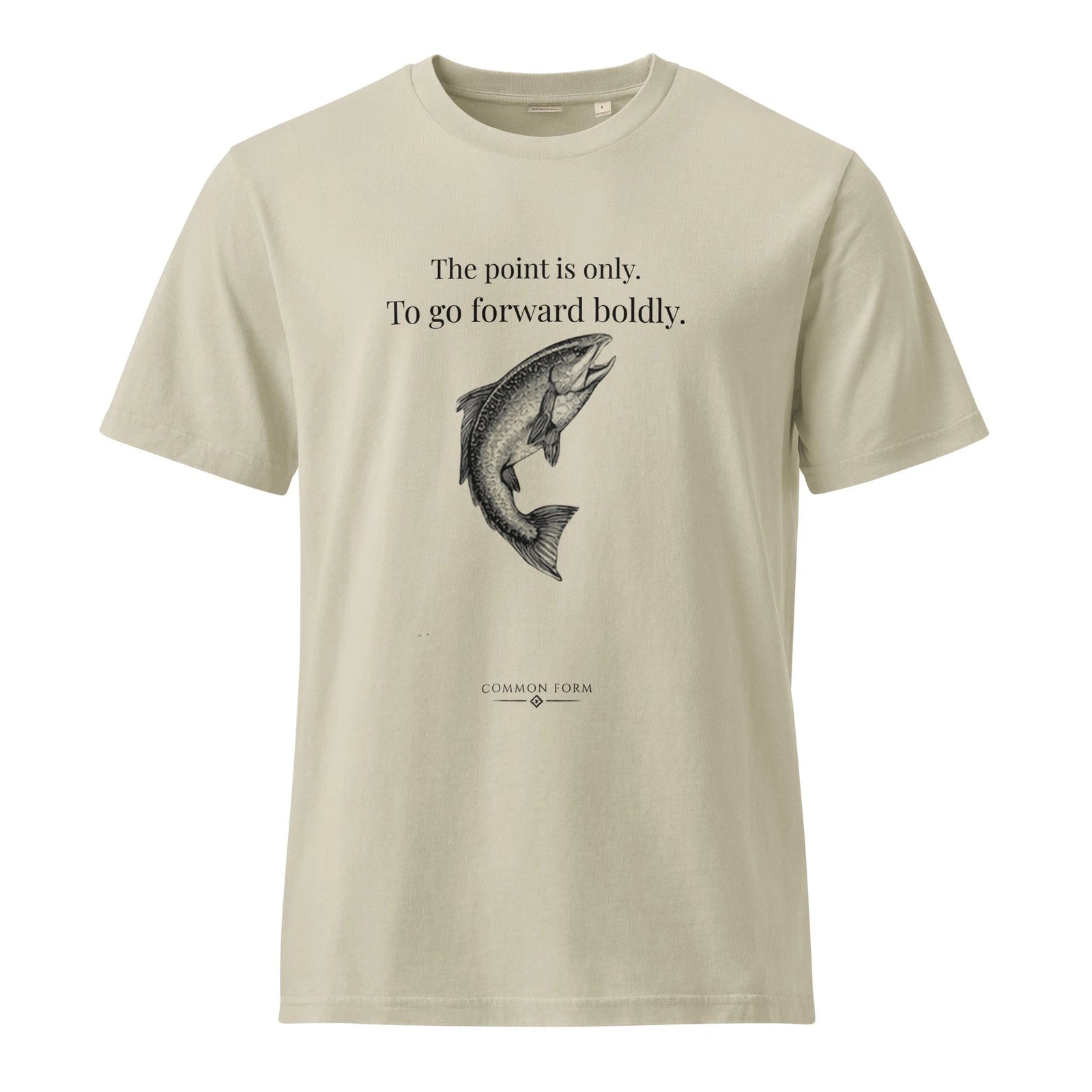 Minimalist Unisex Salmon T-Shirt - Go Forward Boldly - Common Form