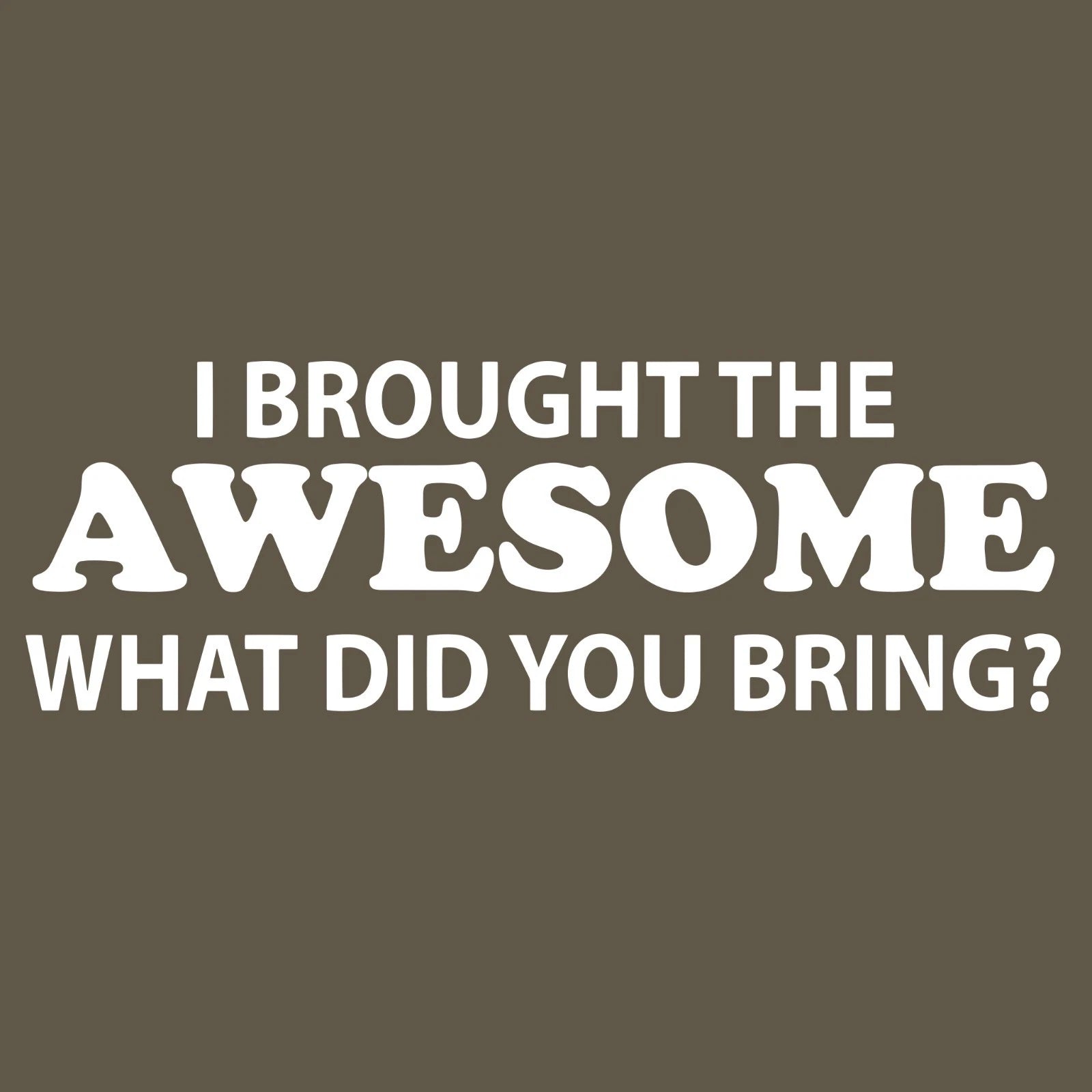 I Brought The Awesome What Did You Bring Funny T-Shirt Dad Joke Gift Tee SM-5XL