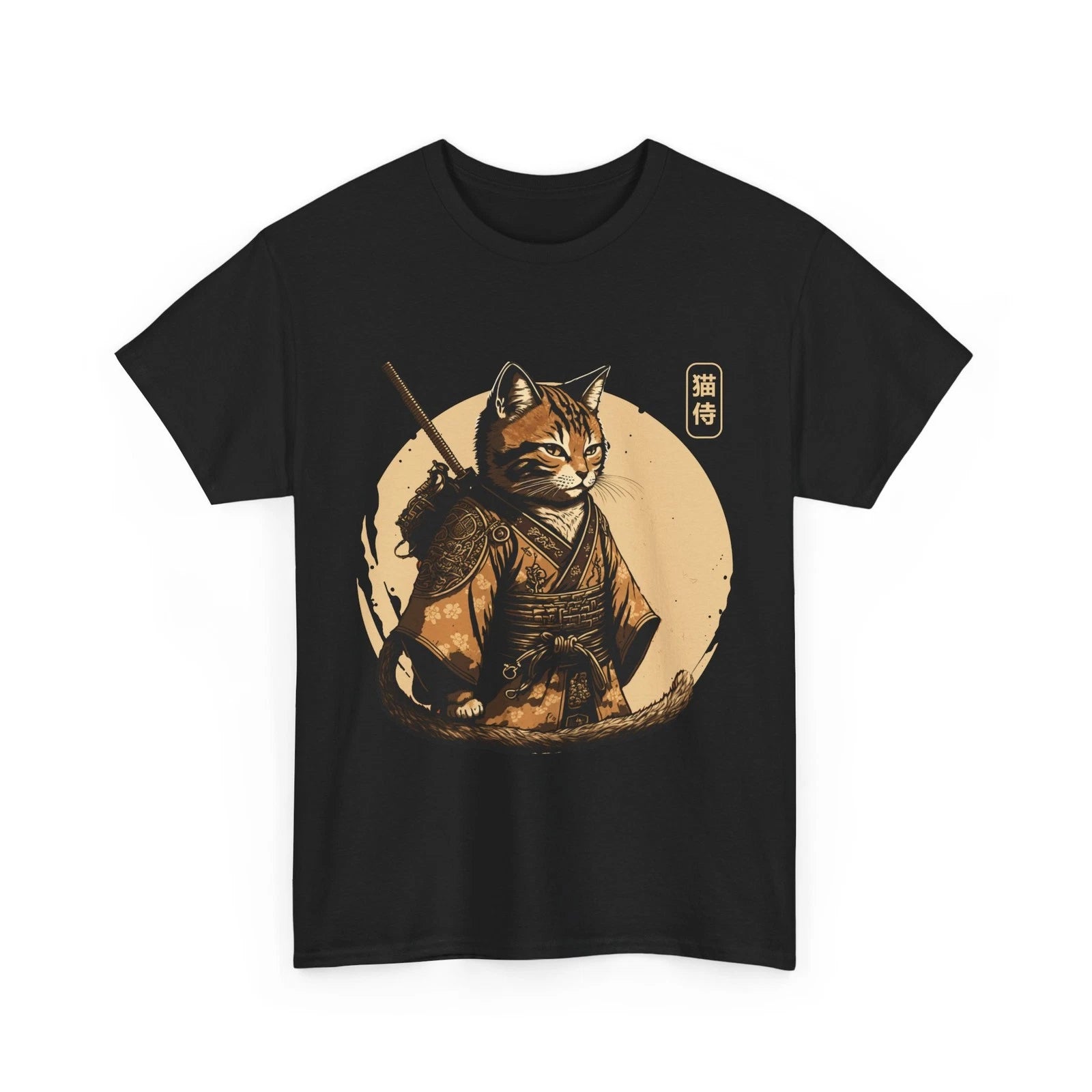 Ninja Cat Shirt, Japanese Culture Lovers Cats Lovers Samurai Cat T-shirt