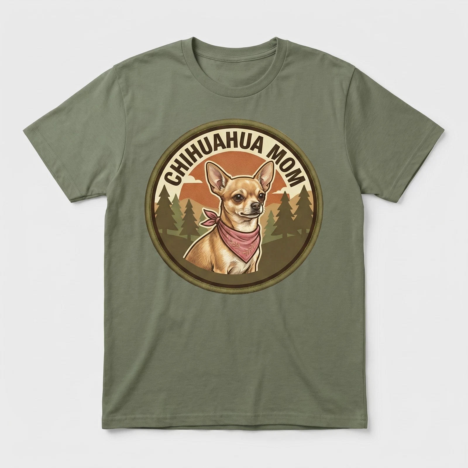 Chihuahua Mom T-Shirt Chi Dog Gift Women Graphic Tee Mothers Day Small Dog Cute